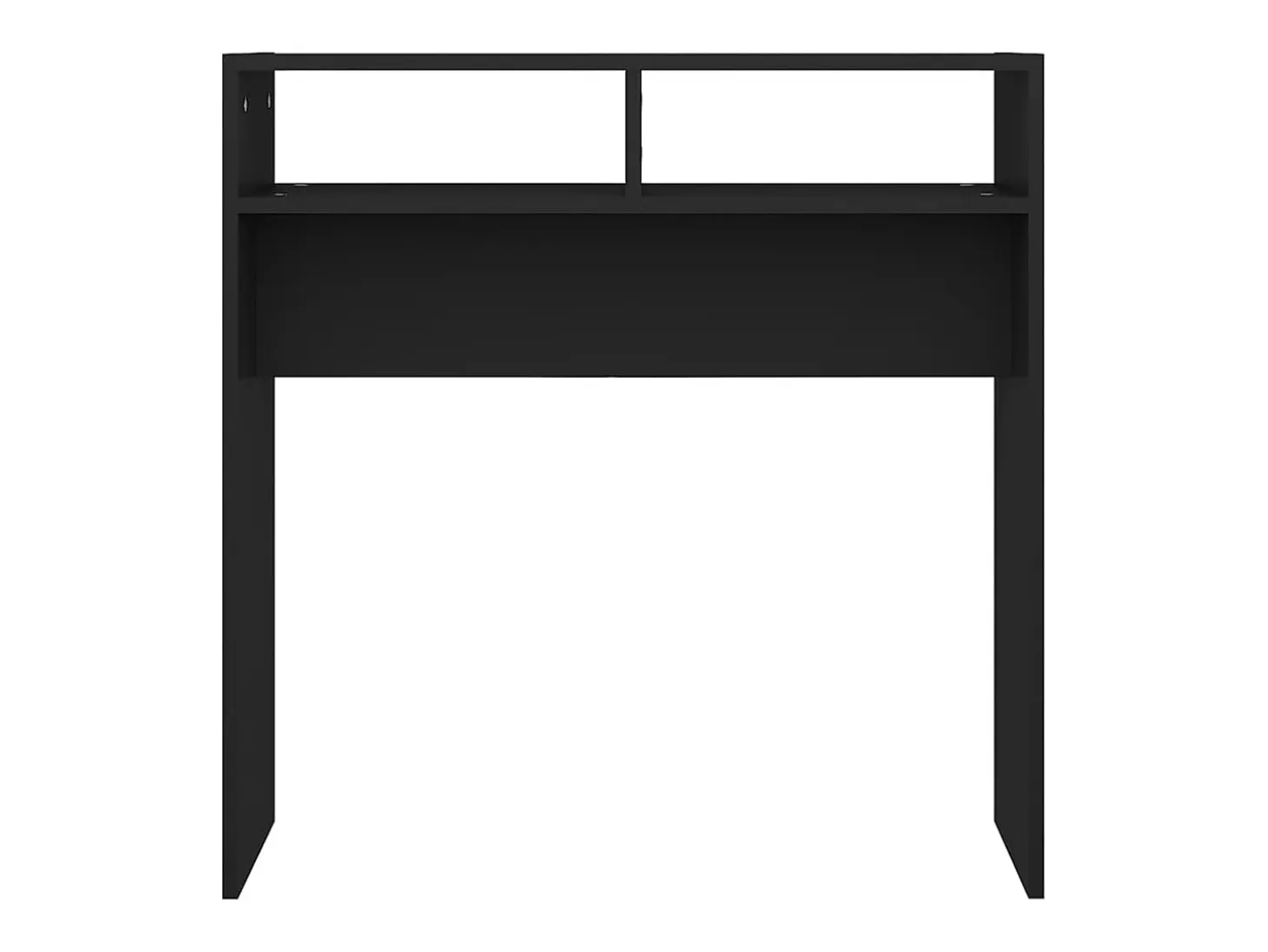 Mesa consola negra 78x30x80 cm madera de ingeniería