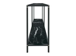 Mesa consola negra 140x35x75,5 cm Cristal templado