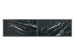 Mesa consola negra 140x35x75,5 cm Cristal templado