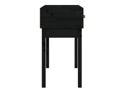 Mesa consola Negra 76,5x40x75 cm Madera maciza de pino