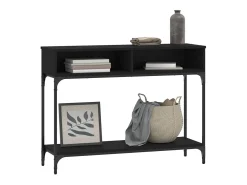 Mesa consola negra 100x30,5x75 cm madera de ingeniería