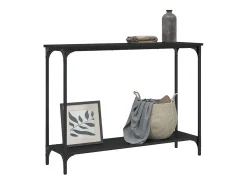 Mesa consola negra 101x30,5x75 cm madera de ingeniería