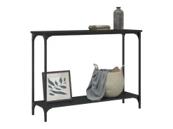 Mesa consola negra 101x30,5x75 cm madera de ingeniería