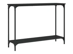 Mesa consola negra 101x30,5x75 cm madera de ingeniería