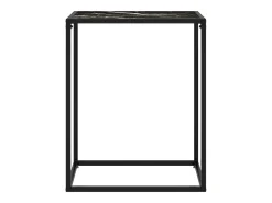 Mesa consola negra 60x35x75 cm Cristal templado