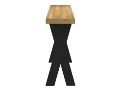 Mesa consola NOAIN patas en X madera maciza pino 120x30x75 cm