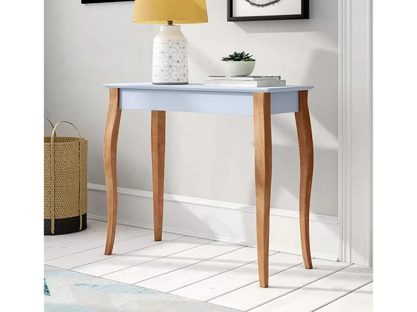 Mesa Consola Pequeña 85 x 35 cm Lillo Blanca