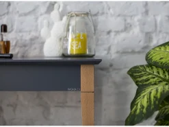 Mesa Consola Pequeña Con Estante 85 x 35 cm Mimo Verde Salvia