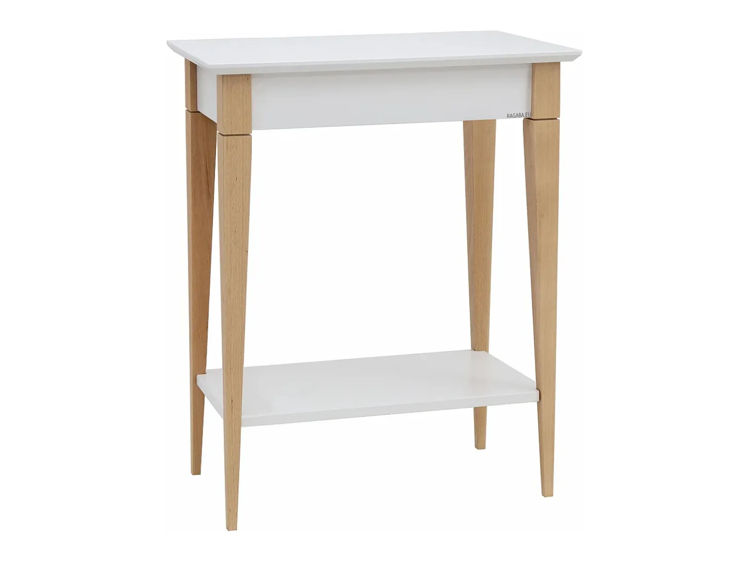Mesa Consola Pequeña Con Estante 65 x 35 cm Mimo Blanca