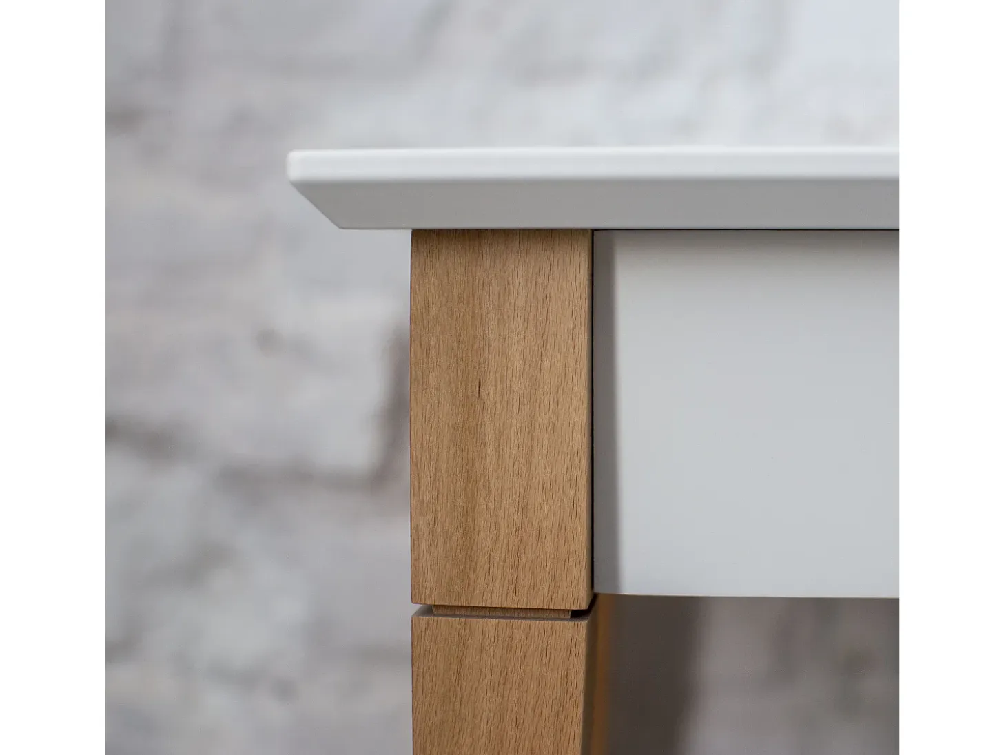 Mesa Consola Pequeña Con Estante 65 x 35 cm Mimo Blanca