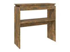 Mesa consola Roble ahumado 80x30x80 cm Madera de ingeniería