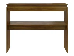 Mesa consola Roble marrón 102x30x80 cm Madera de ingeniería