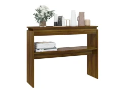 Mesa consola Roble marrón 102x30x80 cm Madera de ingeniería