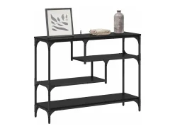 Mesa Consola Roble negro 100 x 30 x 75 cm Madera contrachapada