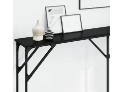 Mesa Consola Roble negro 180 x 23 x 75 cm