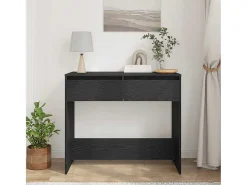 Mesa consola roble negro 89x41x76,5 cm madera de ingeniería