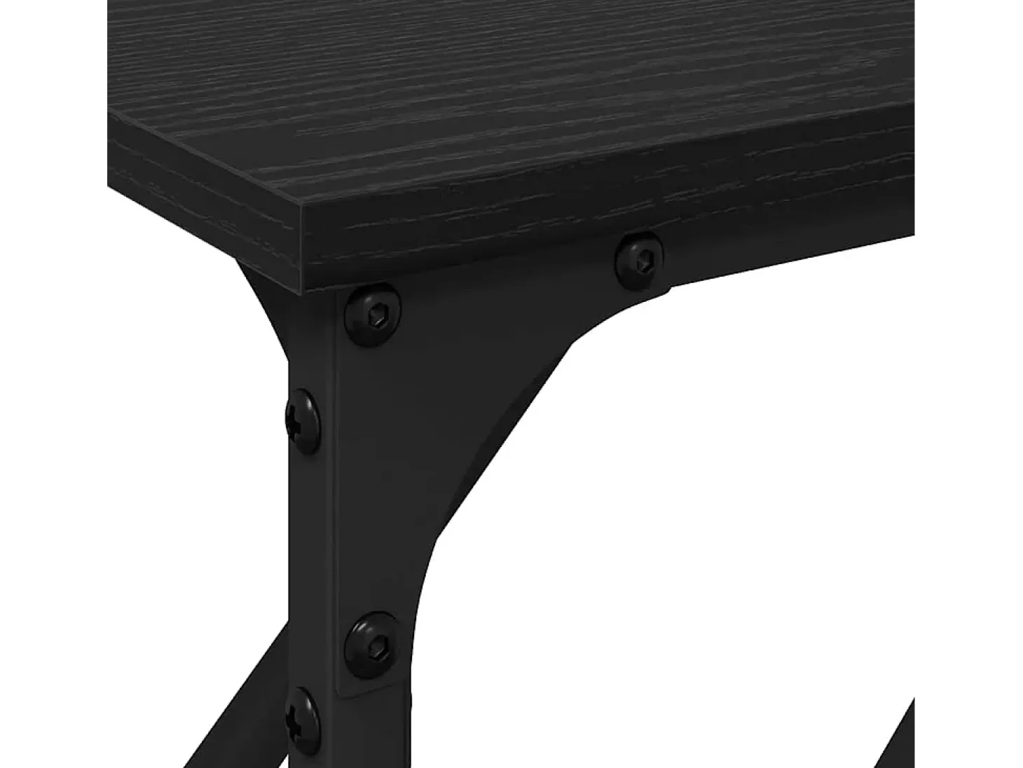 Mesa Consola Roble negro 180 x 23 x 75 cm