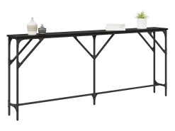 Mesa Consola Roble negro 180 x 23 x 75 cm