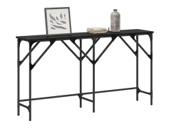 Mesa Consola Roble negro 140 x 29 x 75 cm Madera contrachapada
