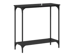 Mesa Consola Roble negro 75 x 30.5 x 75 cm Madera contrachapada