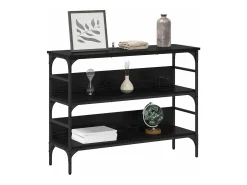 Mesa Consola Roble negro 100 x 32 x 75 cm Madera contrachapada