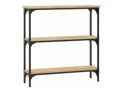 Mesa consola roble Sonoma 75x22,5x75 cm madera de ingeniería