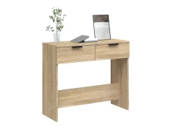 Mesa consola roble Sonoma 90x36x75 cm Madera de ingeniería