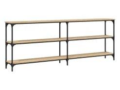 Mesa consola roble Sonoma 200x29x75 cm madera de ingeniería