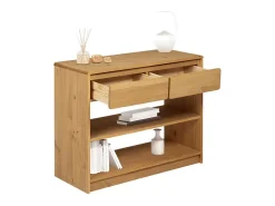 Mesa consola SAUDA madera maciza de pino roble 89,5x36,5x73 cm