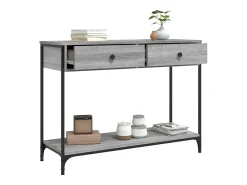Mesa consola Sonoma gris 100x34,5x75 cm madera de ingeniería