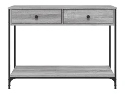 Mesa consola Sonoma gris 100x34,5x75 cm madera de ingeniería