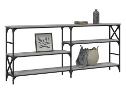Mesa consola Sonoma gris 180x29x76,5 cm madera de ingeniería