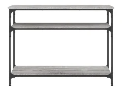 Mesa consola Sonoma gris 100x29x75 cm madera de ingeniería