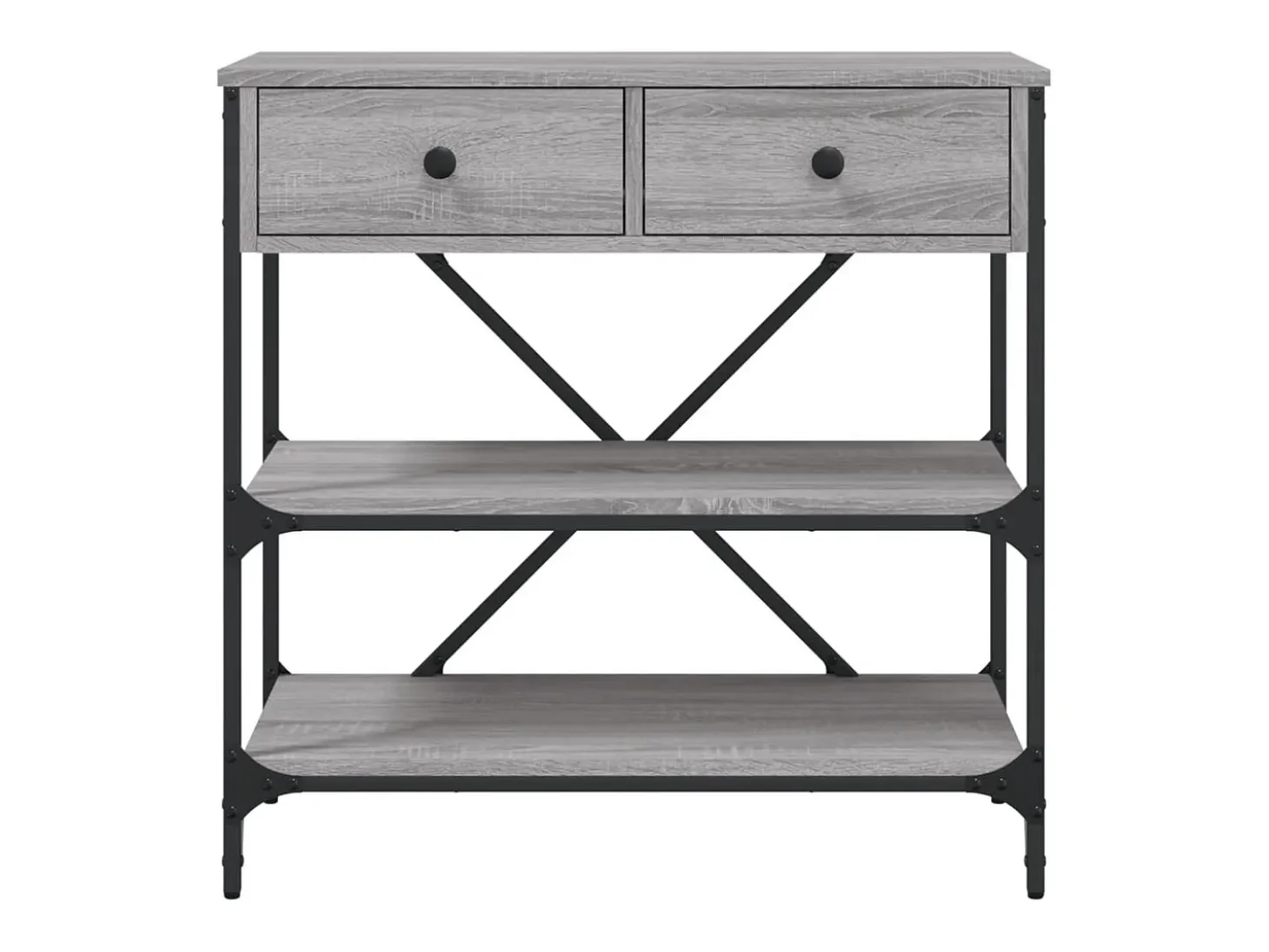 Mesa consola Sonoma gris 75x34,5x75 cm madera de ingeniería