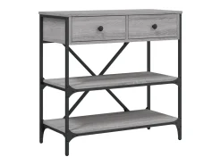Mesa consola Sonoma gris 75x34,5x75 cm madera de ingeniería