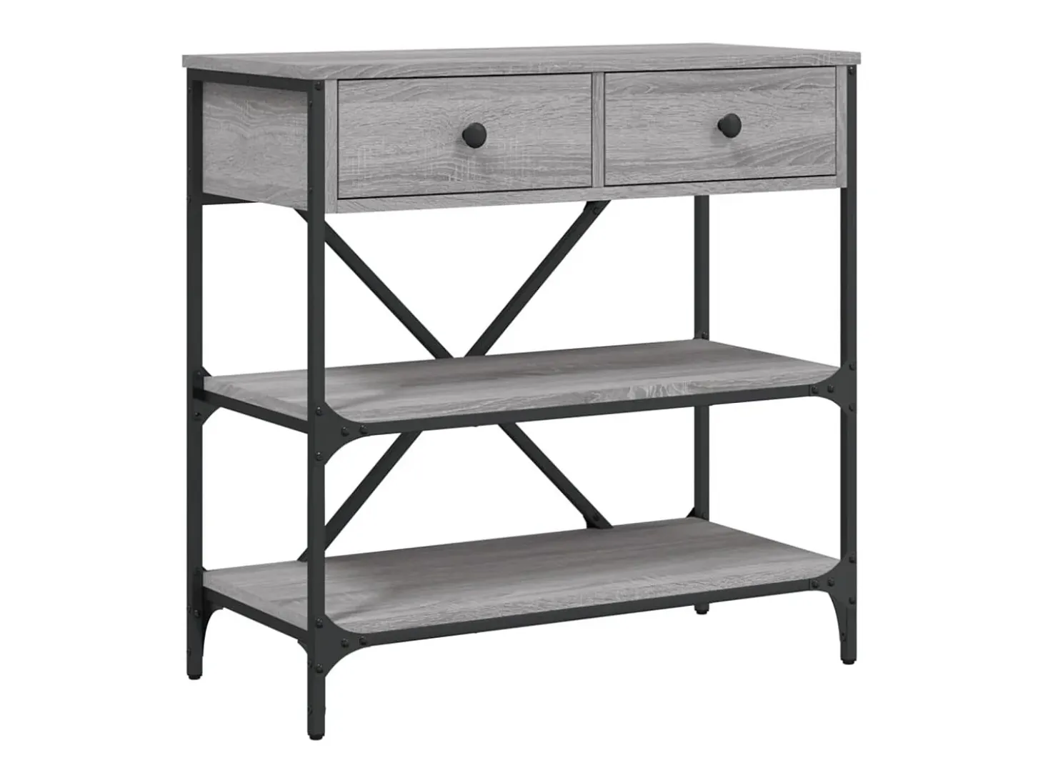 Mesa consola Sonoma gris 75x34,5x75 cm madera de ingeniería
