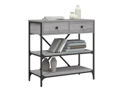 Mesa consola Sonoma gris 75x34,5x75 cm madera de ingeniería