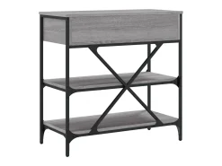 Mesa consola Sonoma gris 75x34,5x75 cm madera de ingeniería