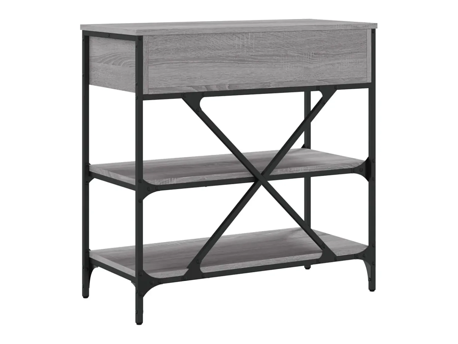 Mesa consola Sonoma gris 75x34,5x75 cm madera de ingeniería
