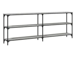 Mesa consola Sonoma gris 200x29x75 cm madera de ingeniería