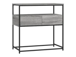 Mesa consola Sonoma gris 75x40x75 cm madera de ingeniería