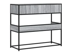 Mesa consola Sonoma gris 90x35x80 cm madera de ingeniería