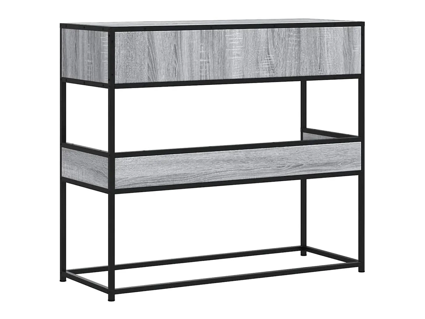 Mesa consola Sonoma gris 90x35x80 cm madera de ingeniería