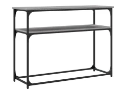 Mesa consola Sonoma gris 100x35,5x75 cm madera de ingeniería