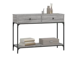 Mesa consola Sonoma gris 100x34,5x75 cm madera de ingeniería