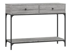 Mesa consola Sonoma gris 100x34,5x75 cm madera de ingeniería
