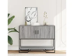 Mesa consola Sonoma gris 100x35x74,5 cm madera de ingeniería