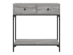 Mesa consola Sonoma gris 75x34,5x75 cm madera de ingeniería