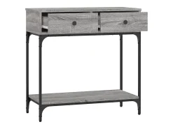 Mesa consola Sonoma gris 75x34,5x75 cm madera de ingeniería