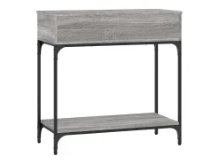 Mesa consola Sonoma gris 75x34,5x75 cm madera de ingeniería